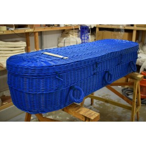 Your Colour - Wicker Imperial (Oval) Coffins – Bright Blue